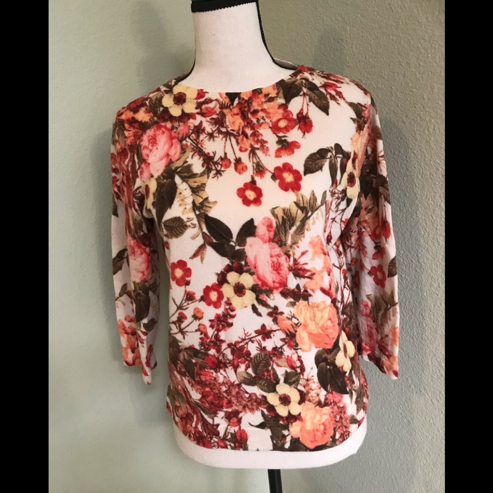 Talbots Pretty floral sweater.